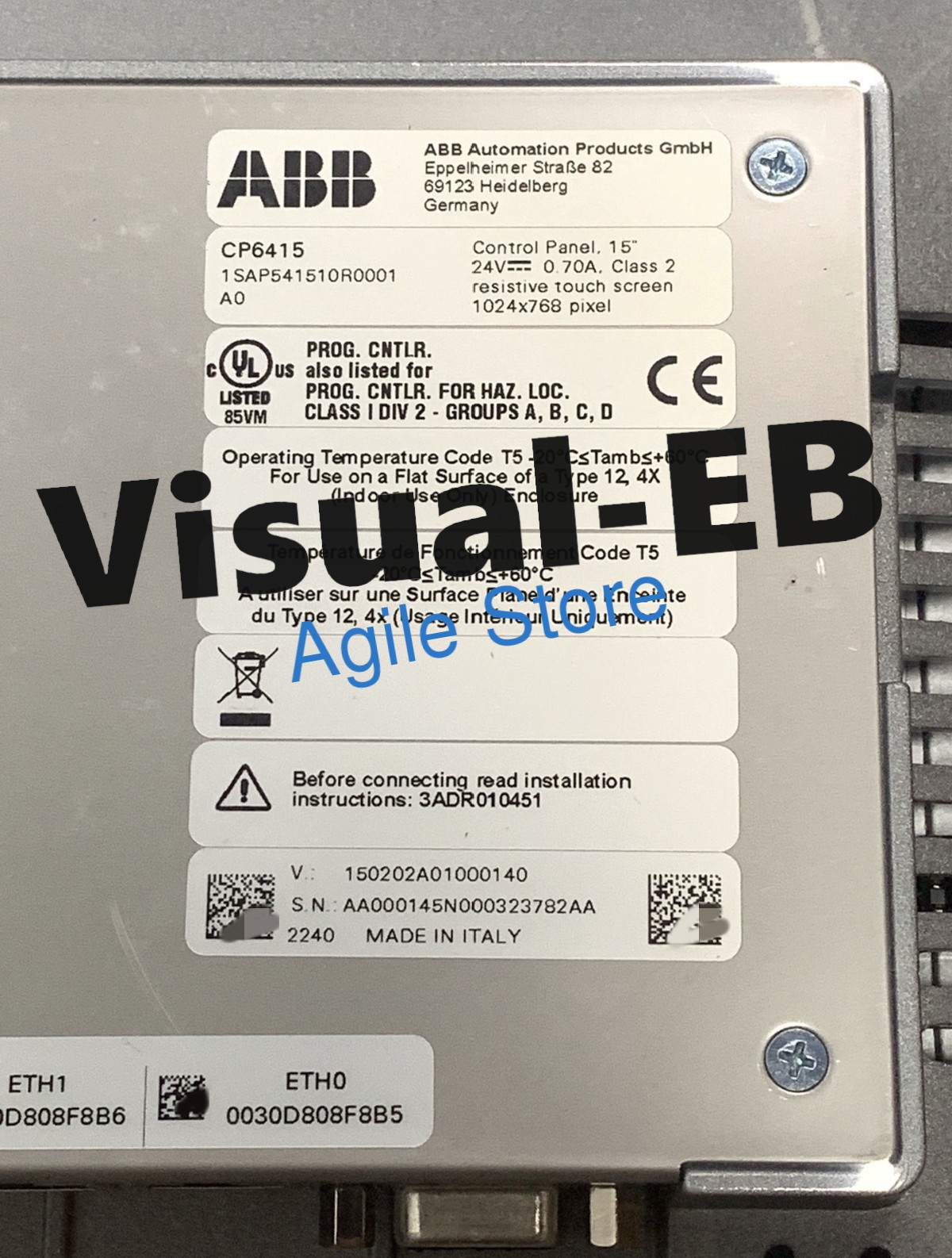 CP6415 1SAP541510R0001 Control Panel TFT Touch Screen