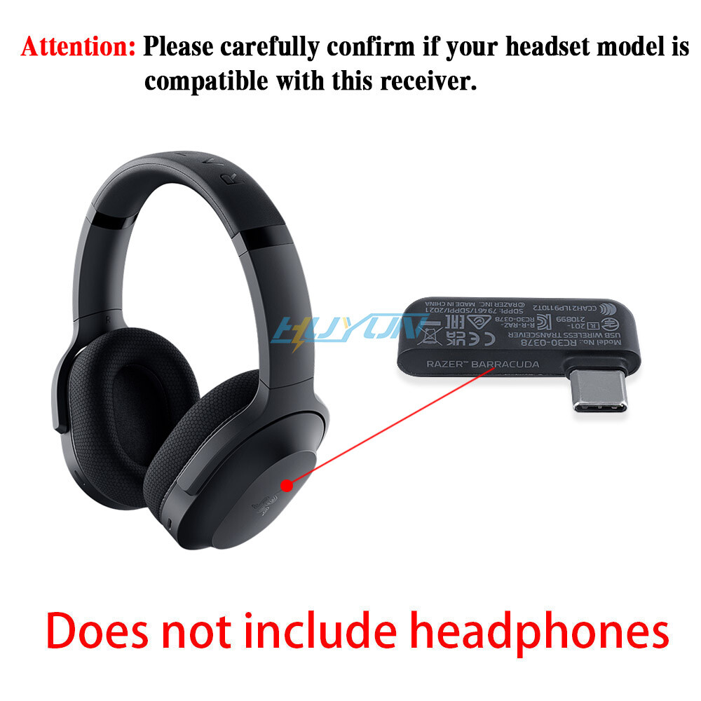 USB 2.4G Receiver for Razer Barracuda PRO Wireless Headphones RC30-0378 Adapter