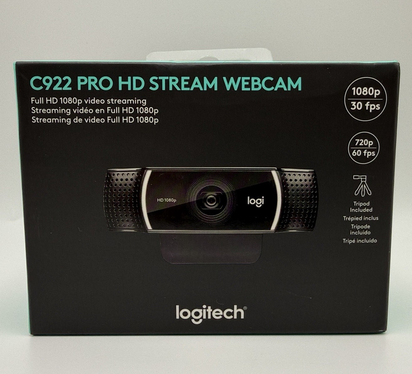 Logitech C922 Pro HD Stream  Webcam W/ Tripod (Sealed) Full HD 1080p 960-001087