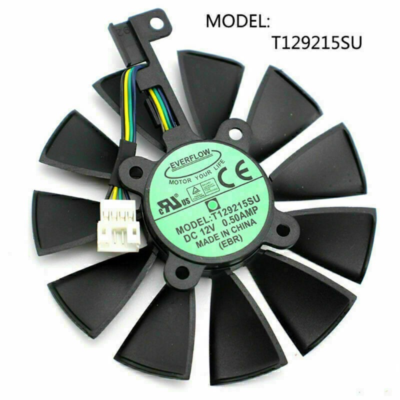 Graphics Card Cooler Fans For ASUS Strix GTX 1060 1070 1080 T129215SU / SM 12V