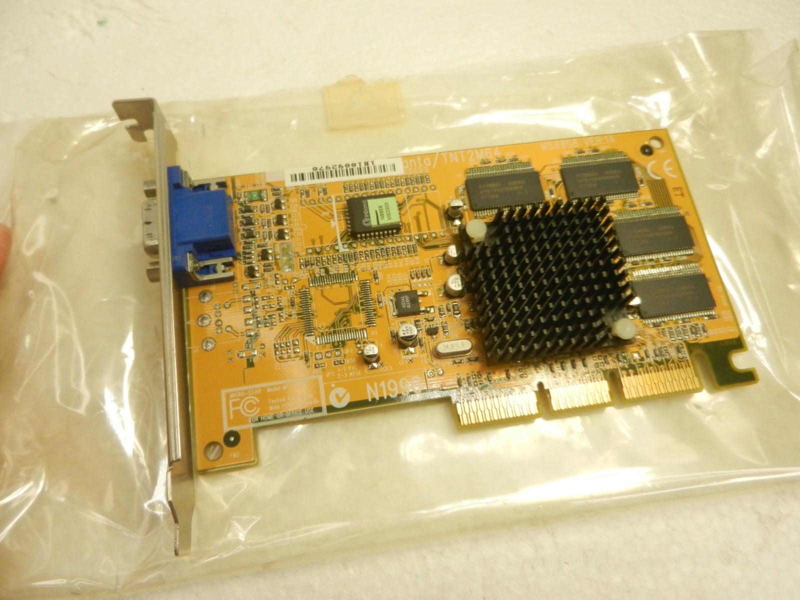 VINTAGE - MSI NVIDIA TNT2 M64 32MB MS-8808 VANTA/TNT2M64 AGP Graphics Adapter