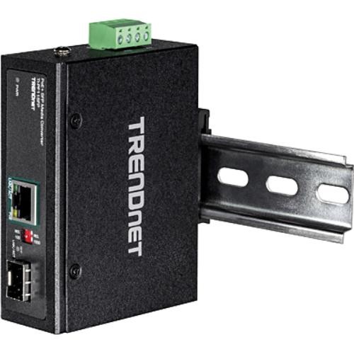 TRENDnet Industrial SFP to Gigabit PoE+ Media Converter, TI-PF11SFP (tpe3018l)