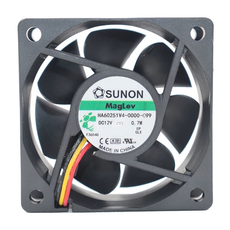 1PCS For Sunon 60x60x25mm 12V 0.7W 6CM 3 Pin Cooling Fan HA60251V4-0000-C99