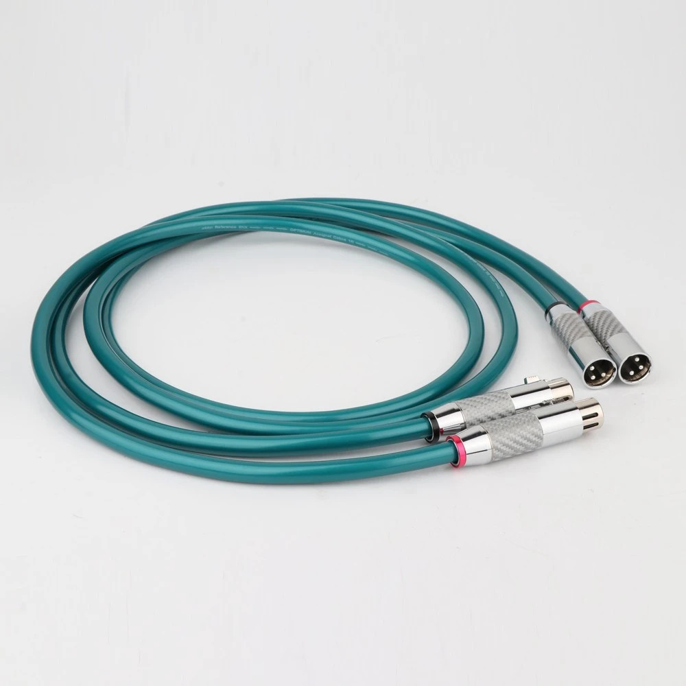 Pair HiFi Audio 8N OCC Copper XLR Interconnect Cable w/ Rhodium Plated XLR Plug