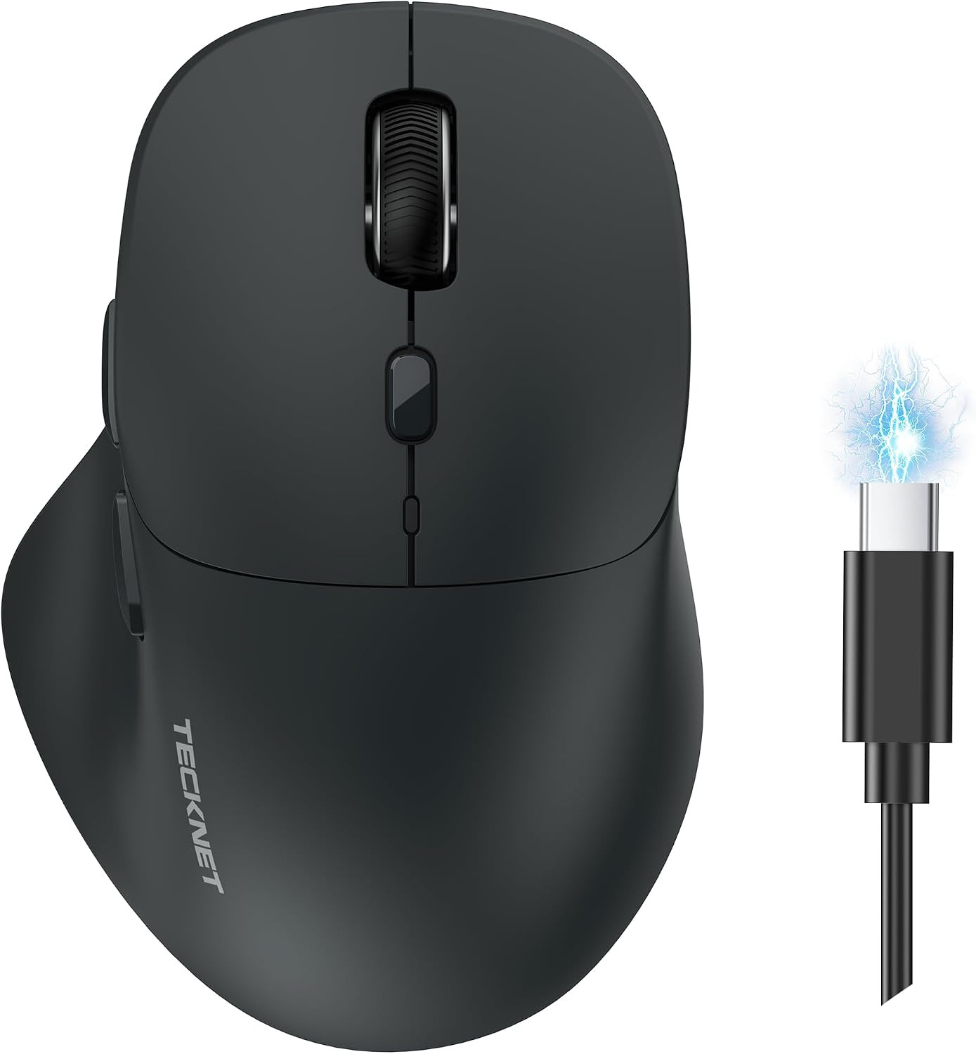 Wireless Mouse Bluetooth 5.0/3.0 & 2.4G Rechargeable, Silent Clicks