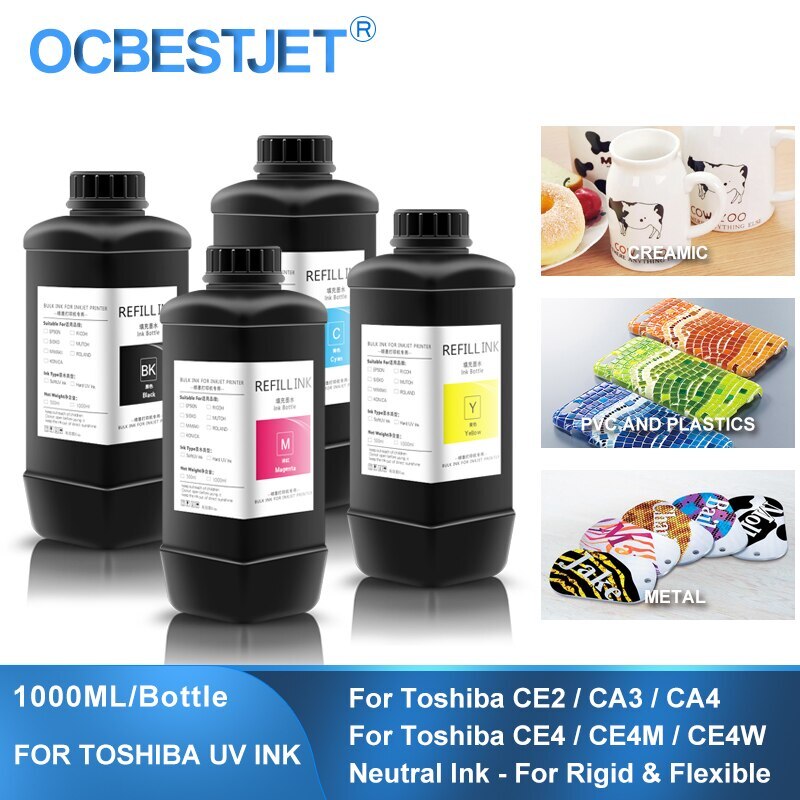  Neutral LED Curable UV Ink For Toshiba CE2 CA3 CE4 CA4 CE4M CE4W Printhead 