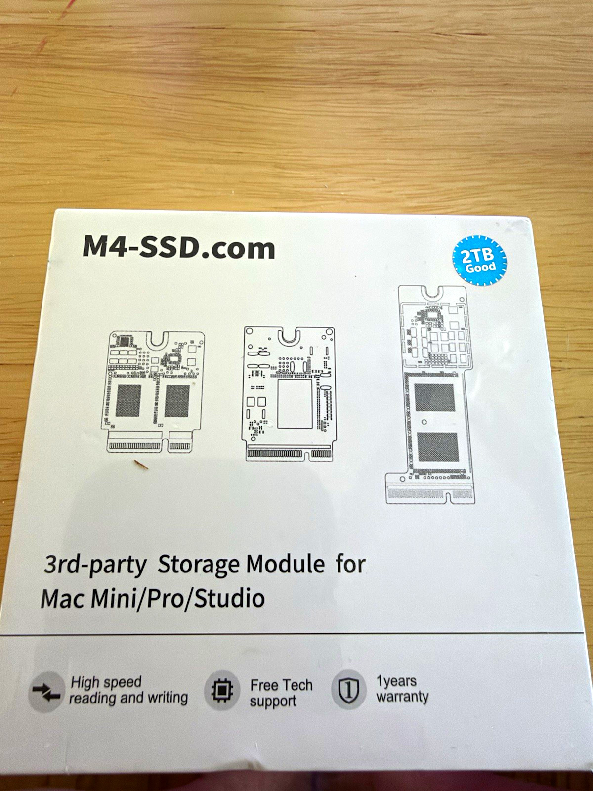 M4-SSD.com 2TB Internal SSD Storage Module for Mac Mini/Pro/Studio White