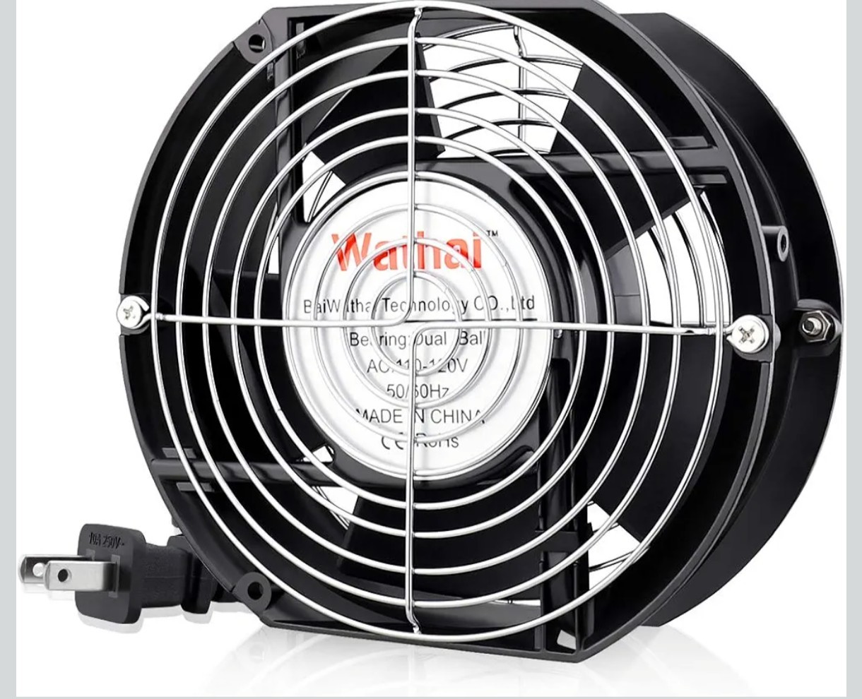 AC 110V 120V Axial Fan Big Airflow High Speed Dual Ball 172mm x 150mm x 51mm ...