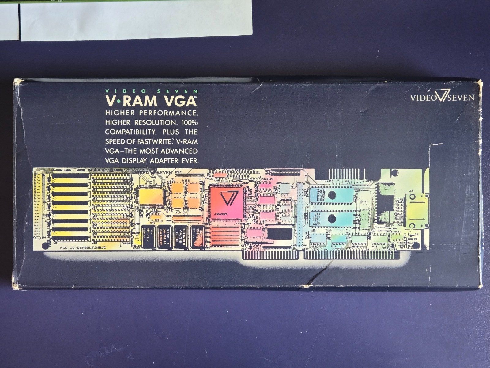 ISA Video Card, Video Seven V-RAM VGA 512KB Vintage, Parts/Repair READ