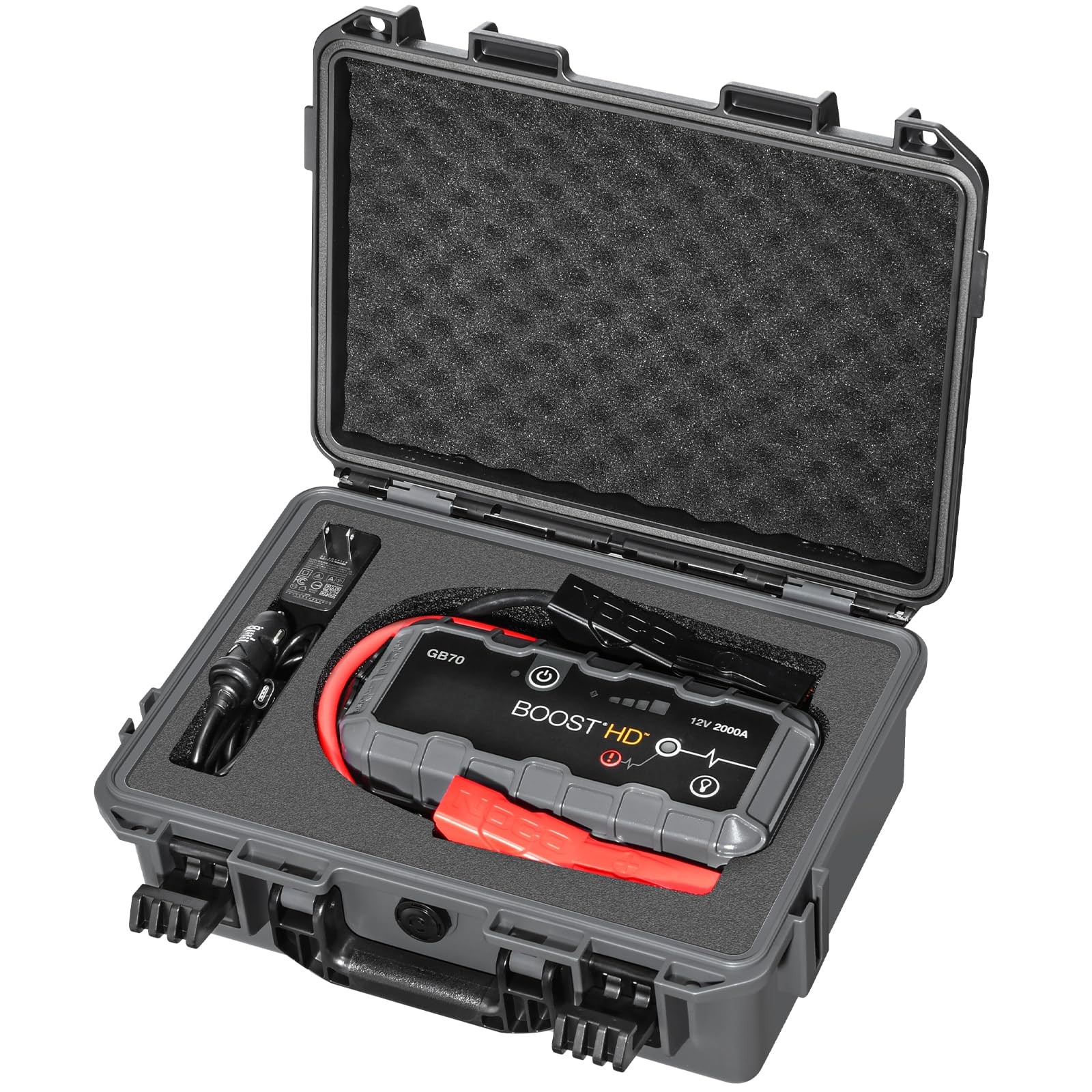 Waterproof Hard Case with Custom Foam for NOCO Boost GB70 & X GBX75