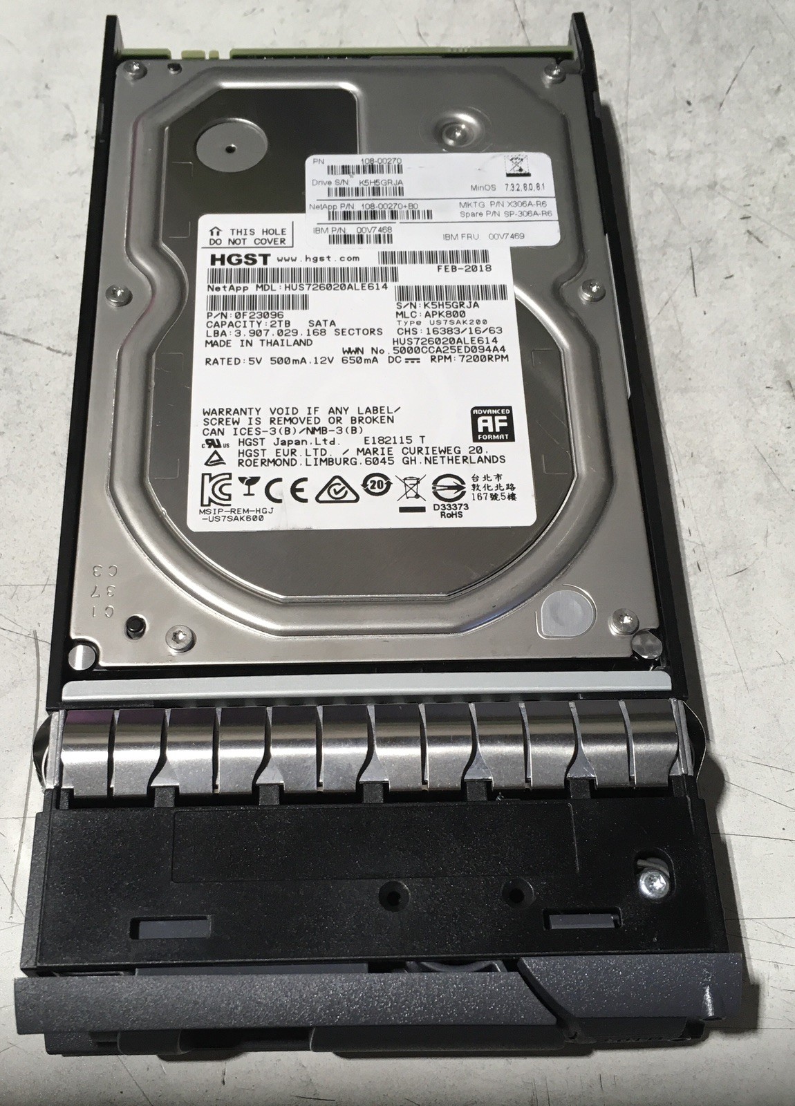 HGST HUS726020ALE614 2TB 3.5" 7200 RPM SATA HDD