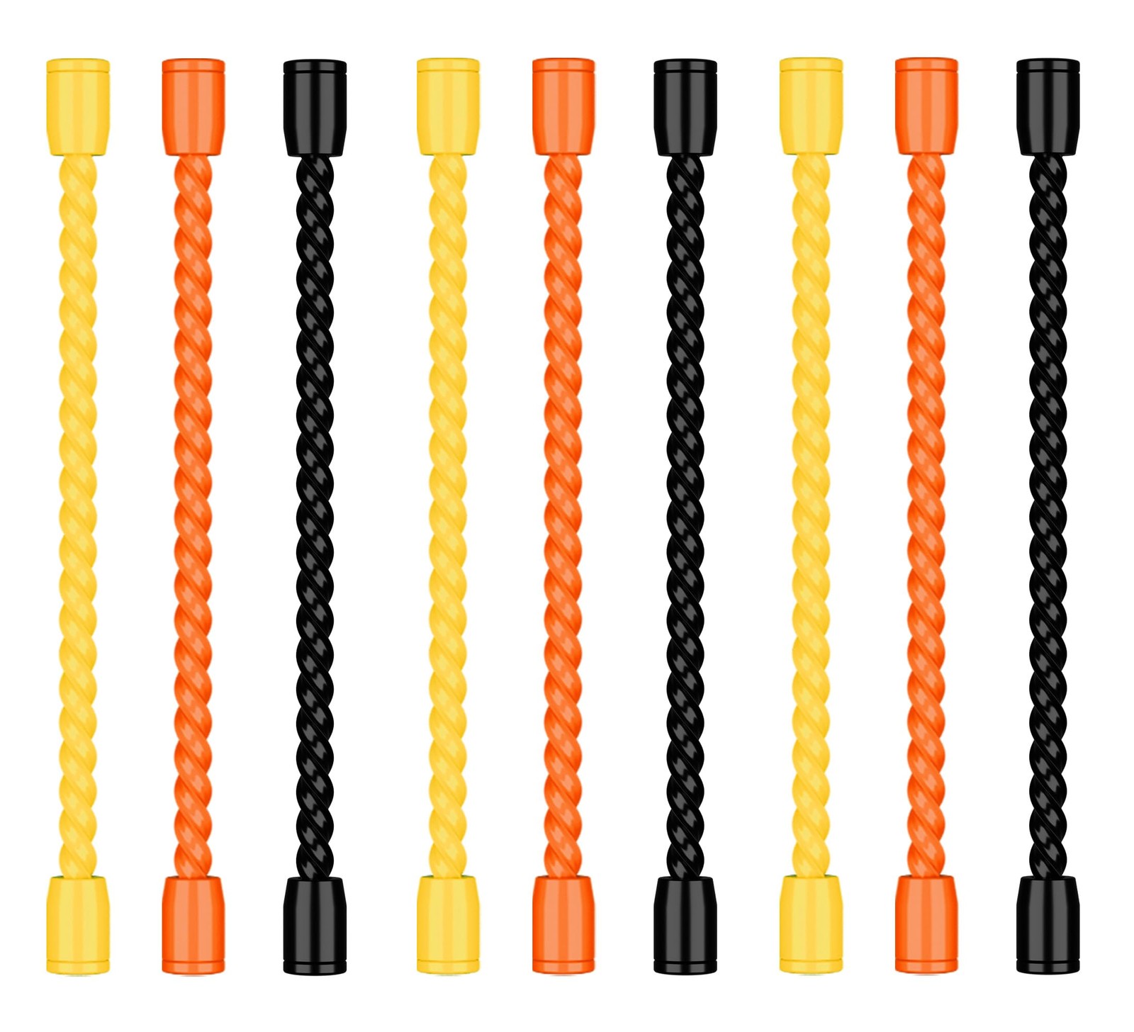 9PCS 4 Inch Silicone Cable Ties, Reusable Bendable Rubber Twist Ties | Flexib...