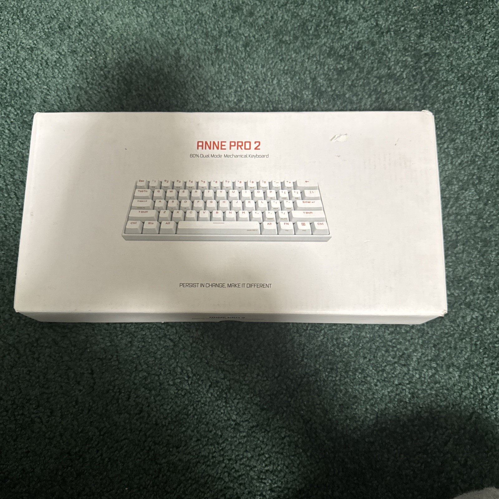 Anne Pro 2 60% wireless/wired Keyboard White - Dual Mode 