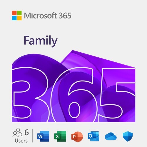 Microsoft 365 Family 6 User PC /Mac License – 12 Month Subscription Product Key