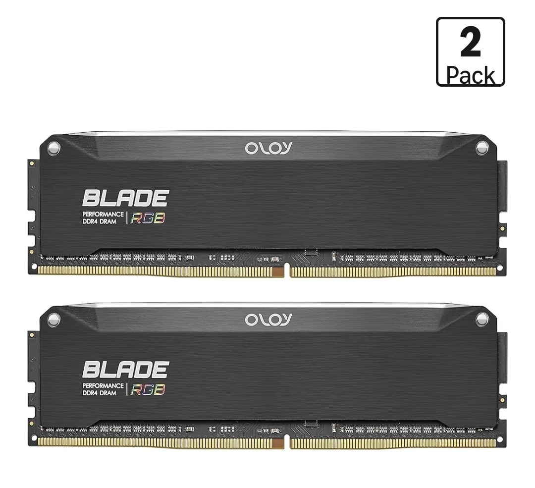 OLOy DDR4 RAM 16GB (2 x 16GB) Black Hairline Blade (16GB x 2)