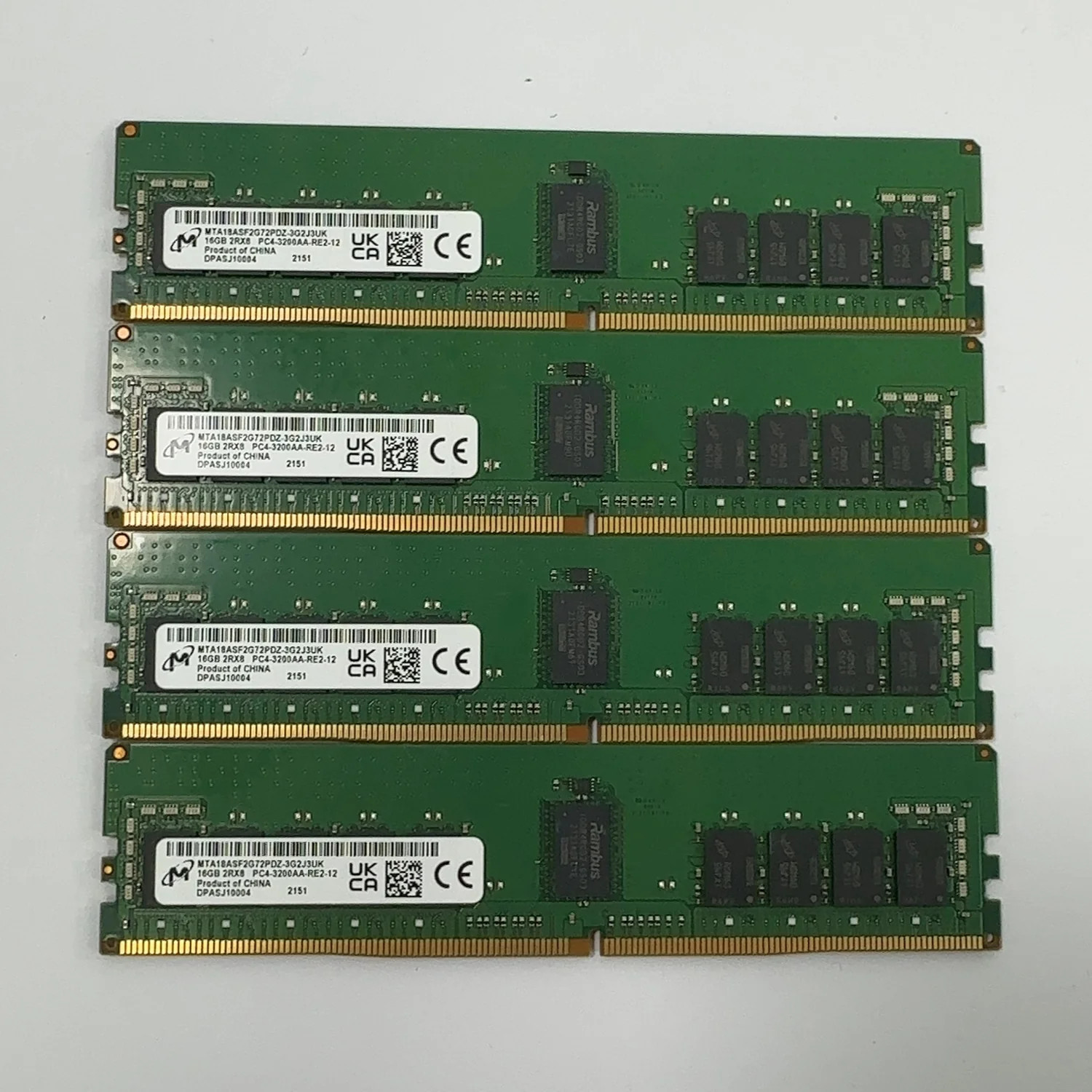 Micron PC4-3200AA 64GB (4x16GB) Server RAM DDR4 3200MHz MTA18ASF2G72PDZ-3G2J3UK