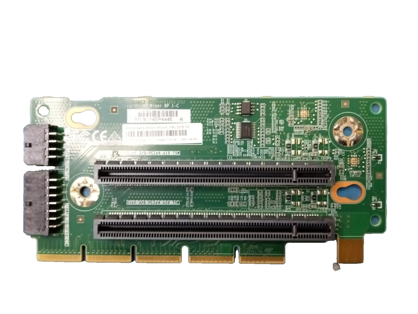 Lenovo 02YE103 ThinkSystem 2U PCIe Gen4 x16/x16 Slot 2&3 Riser Adapter