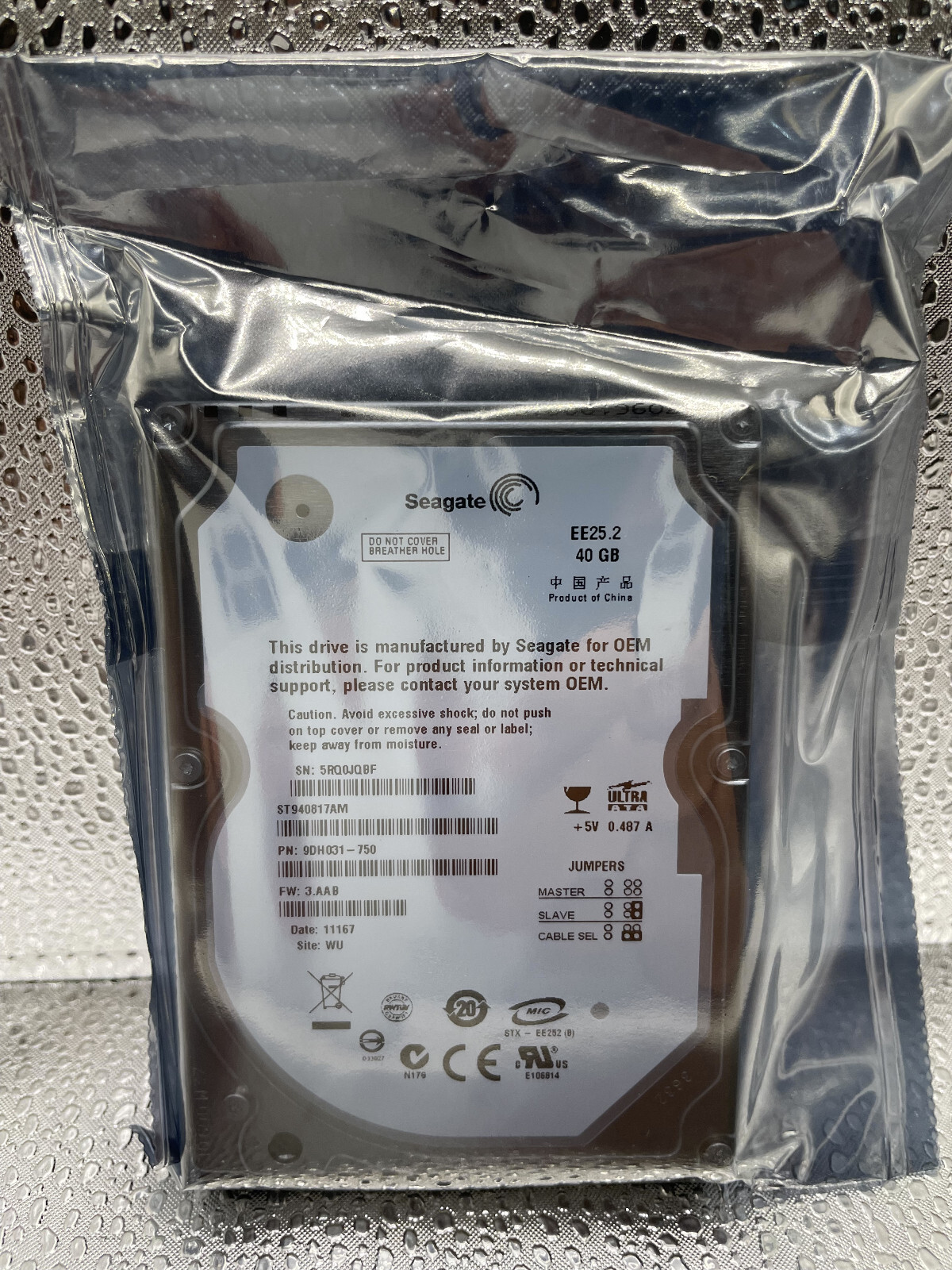 ST940817AM 40GB 5.4K RPM 8MB Cache ATA / IDE EE25.2 2.5