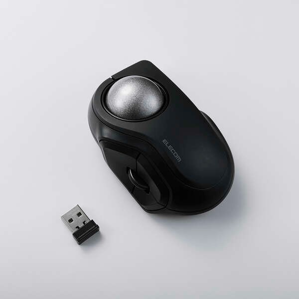 ELECOM bitra M-MT2MRSABK Wireless Handheld Trackball Mouse Thumb Portable Black