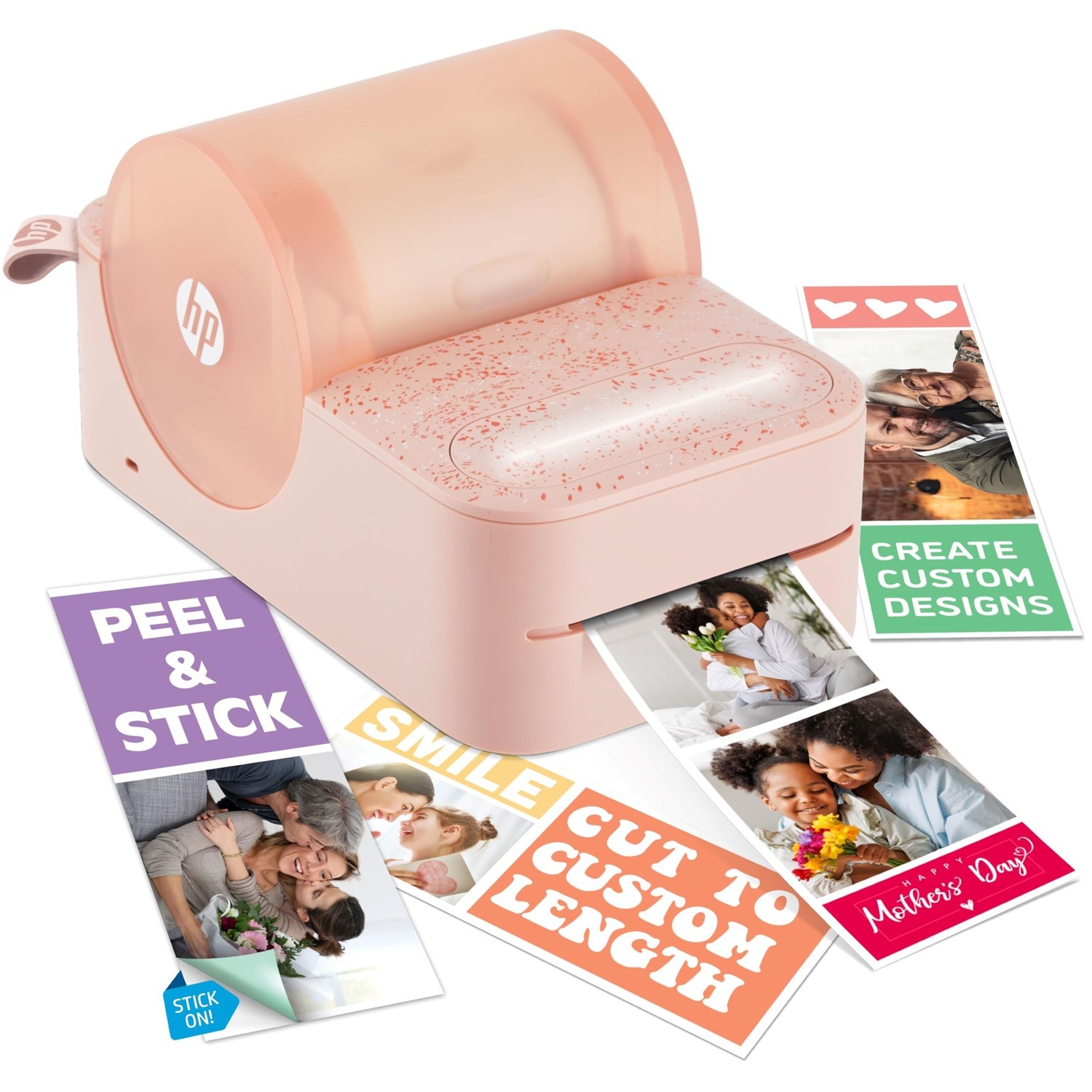 HP Sprocket Panorama Instant Label Photo Printer Zink Paper Prints - Pink