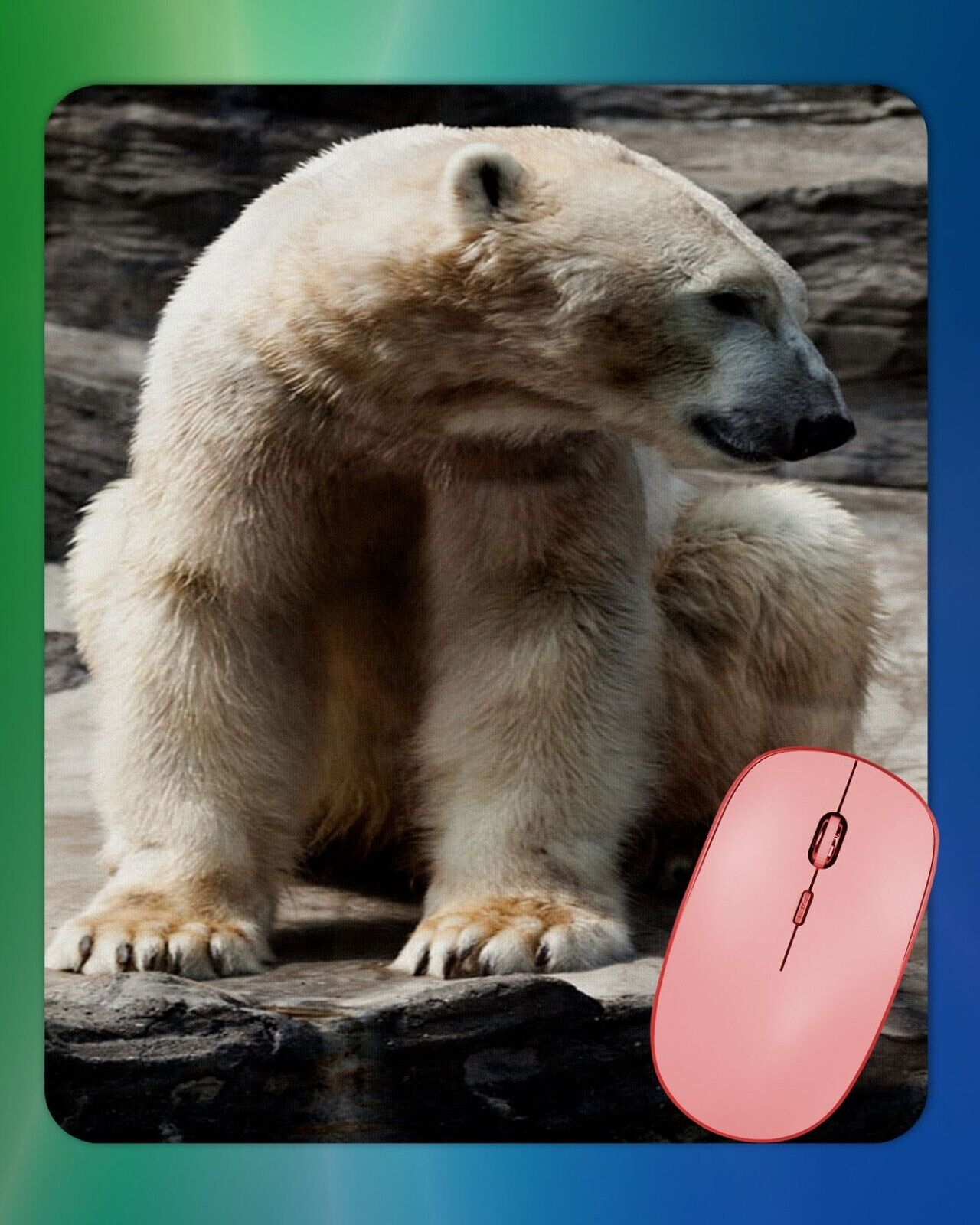 Cute POLAR BEAR mouse pad
