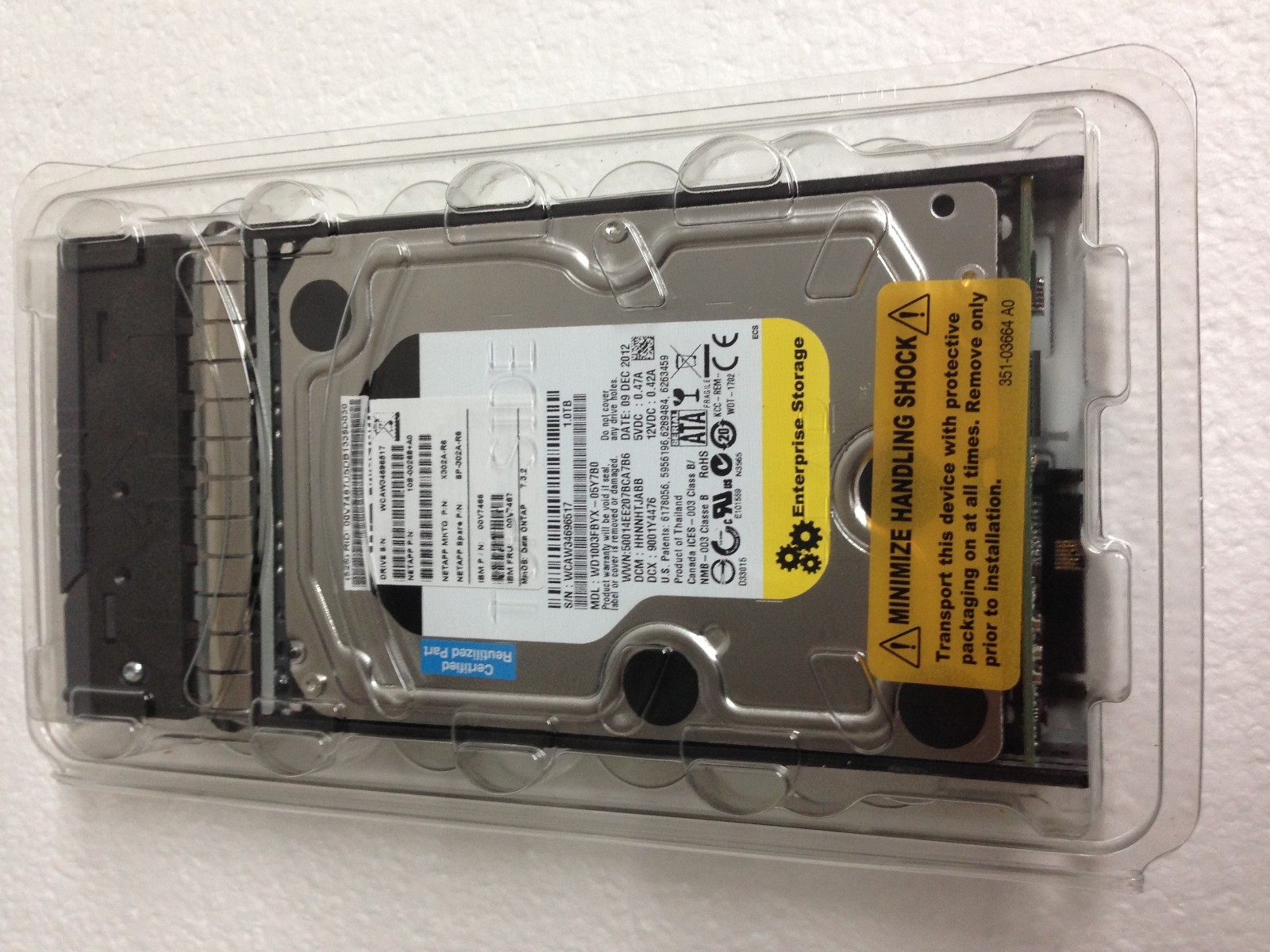 Netapp X302A-R6 1TB SATA Disk  SP-302A-R6  W/TRAY and Interposer
