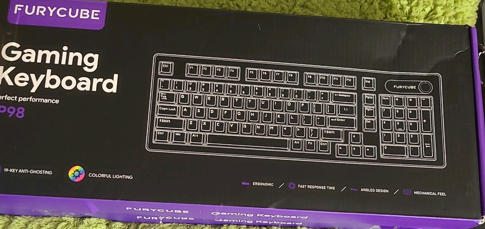 FURYCUBE IP98 PRO Gaming Keyboard Colorful Lighting Anti-Ghosting Ergonomic