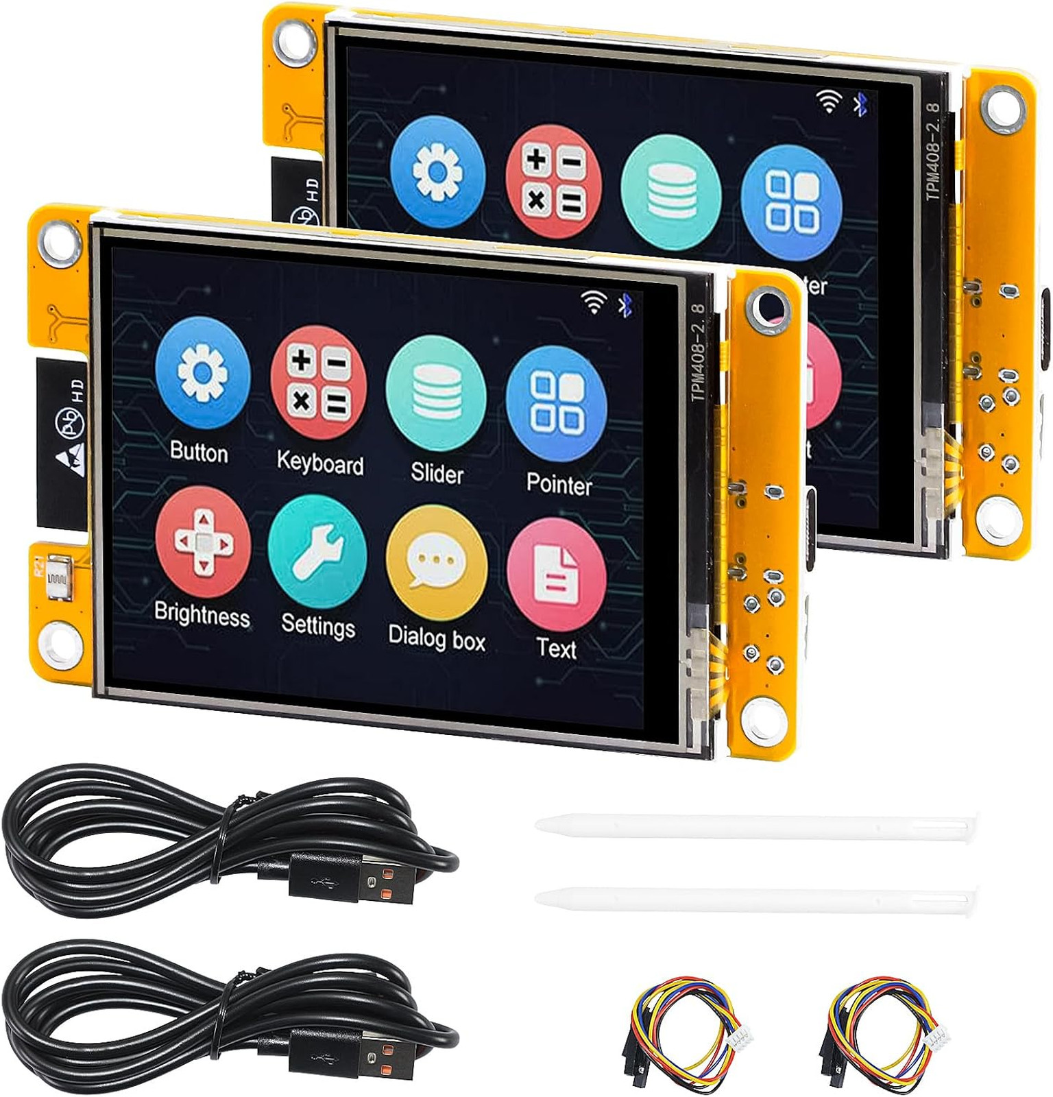 2 Pack ESP32 CYD Touch Screen Display 2.8 Inch TFT LCD ILI9341 for IoT Projects