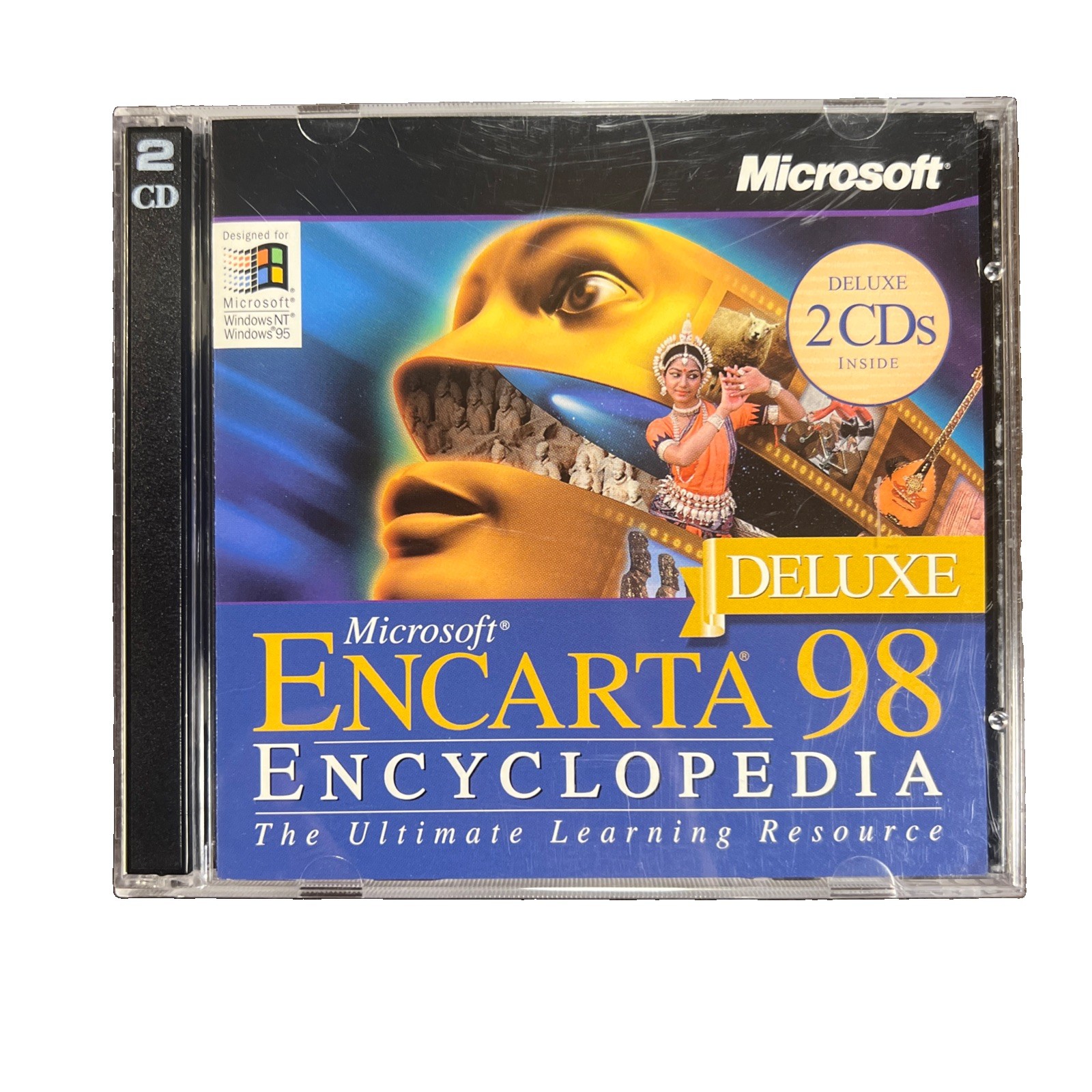 Microsoft Encarta 98 Encyclopedia Deluxe Edition PC Windows CD-ROM