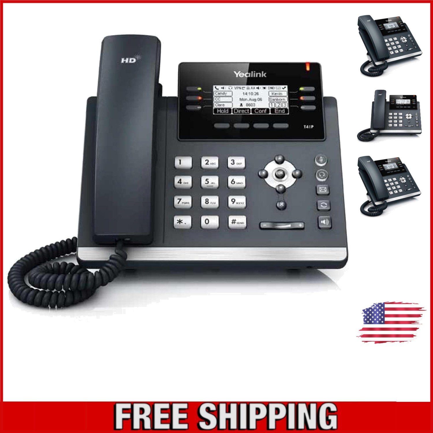 Business-Class SIP-T41P  Phone - Multiline Operation & Programmable Keys