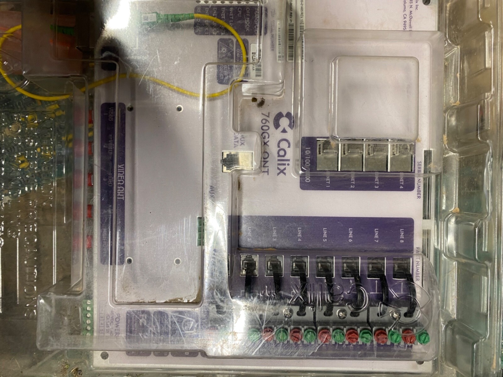 100-01485-REV 13, CALIX 760GX ONT MODULE, 8 POTS, 4 GE, 4 RF, 1 RFX
