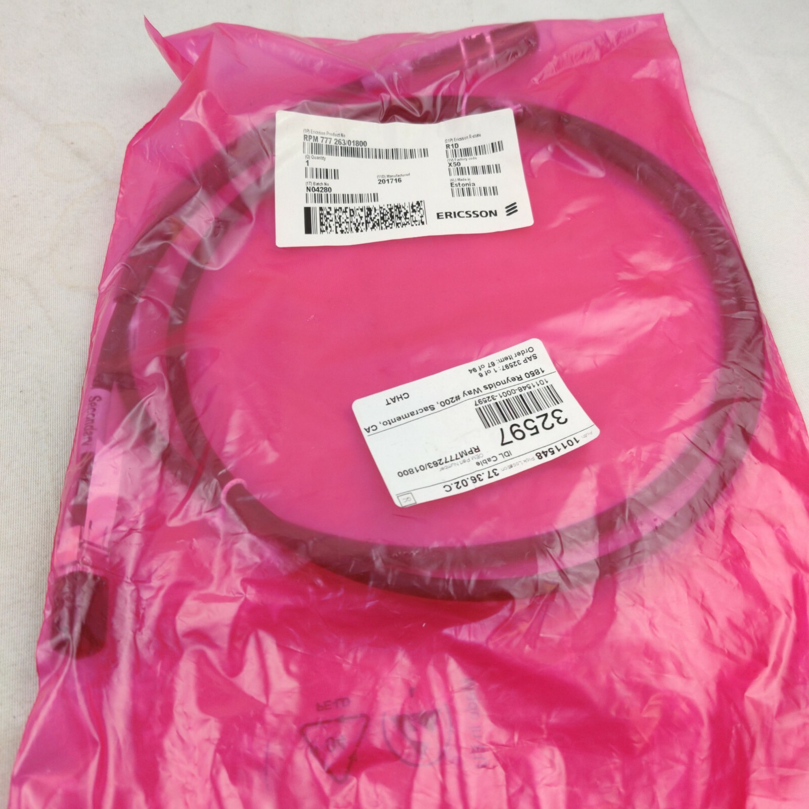 NEW x1 piece Ericsson Cable RPM 777 263/01800 Genuine  R1D-X50