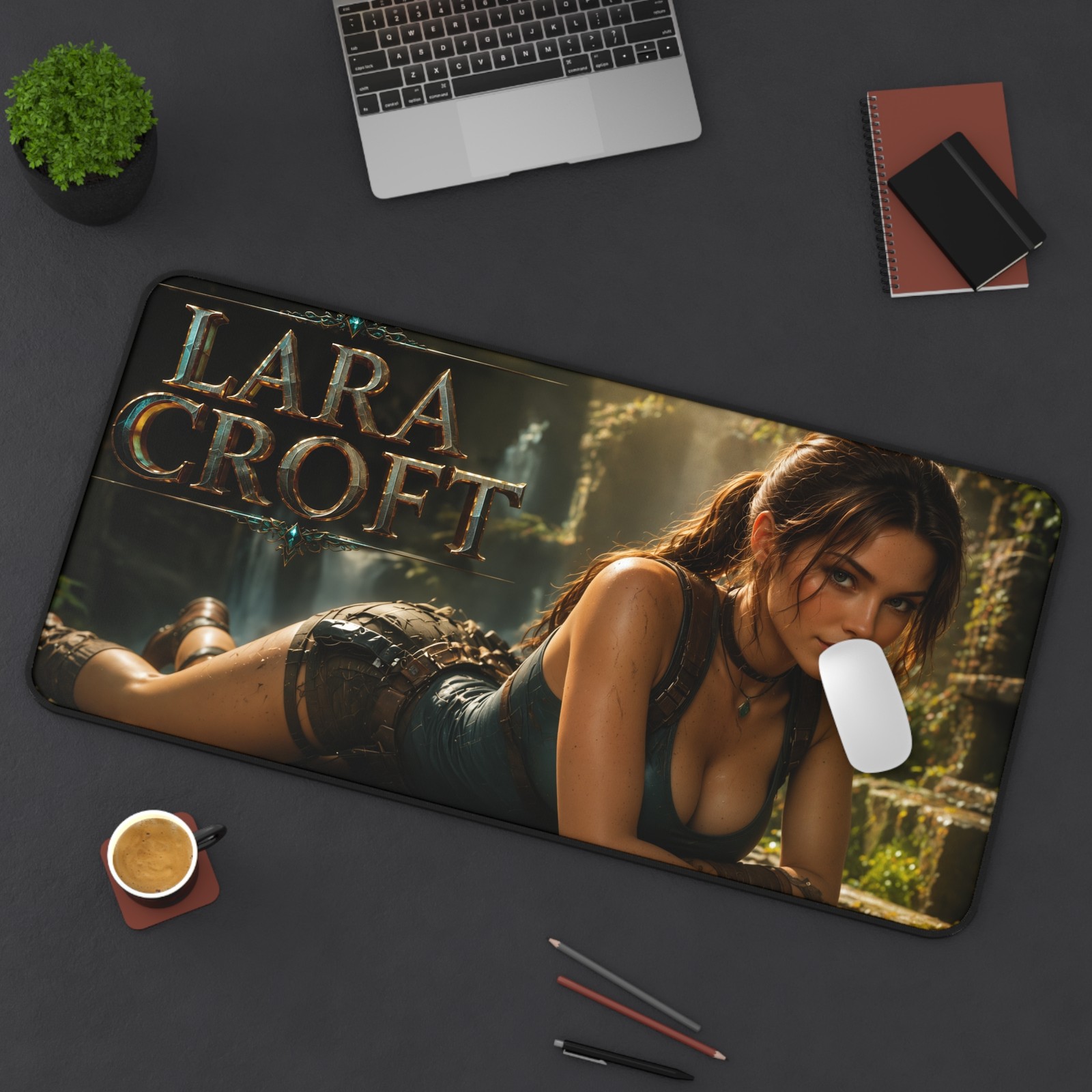 Lara Croft Mouse Pad, Large Gaming Desk Mat, PC Pad, Gamer Gift