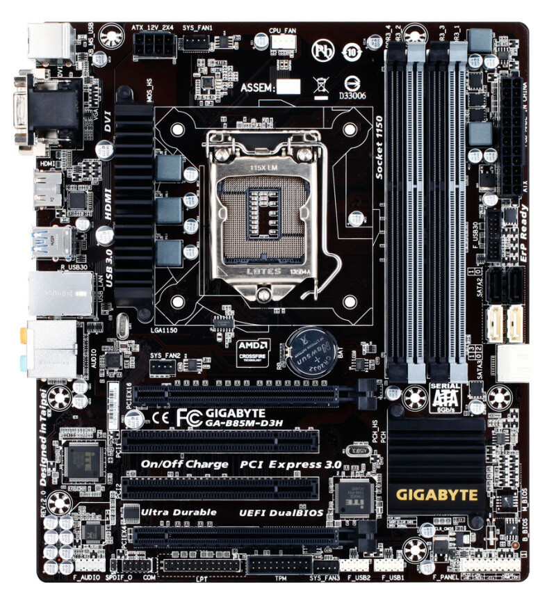 For Gigabyte GA-B85M-D3H Motherboard LGA1150 DDR3 Mainboard