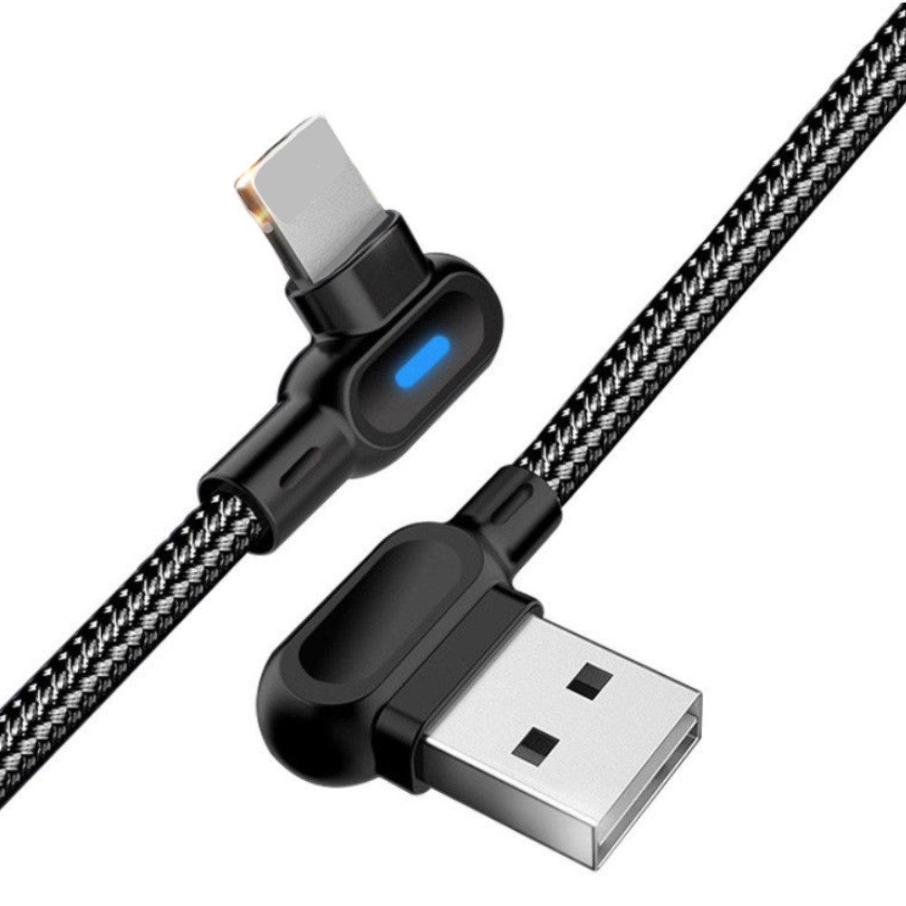 90 Degree USB Cable 3/6FT Charger Charging Cord Lot For iPhone 8 XR 11 12 13 14