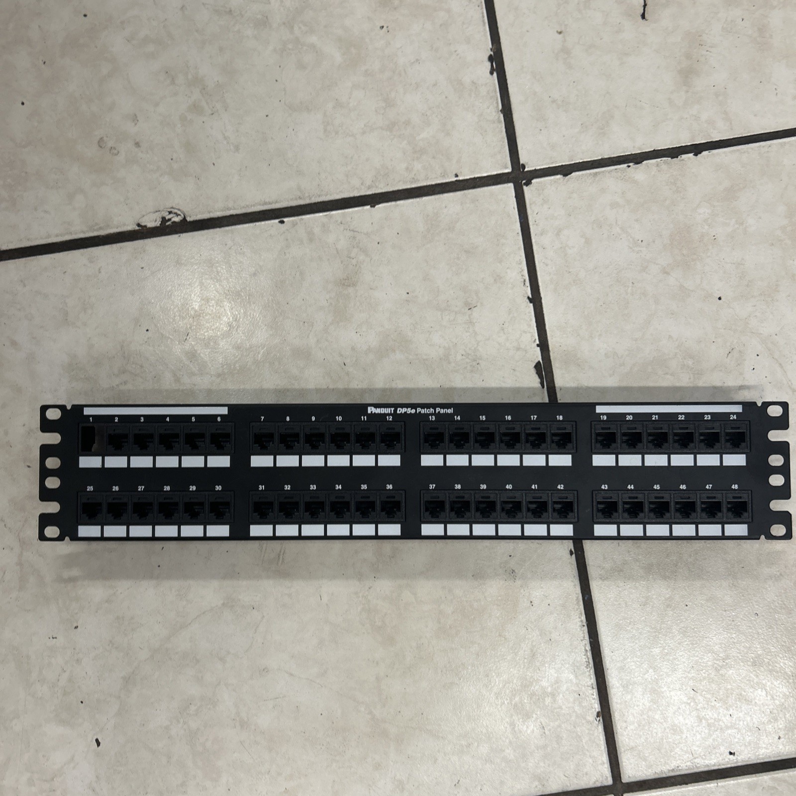 Panduit DP485E88TGY Punchdown Patch Panel Category 5E Flat 48-Port 2RU READ