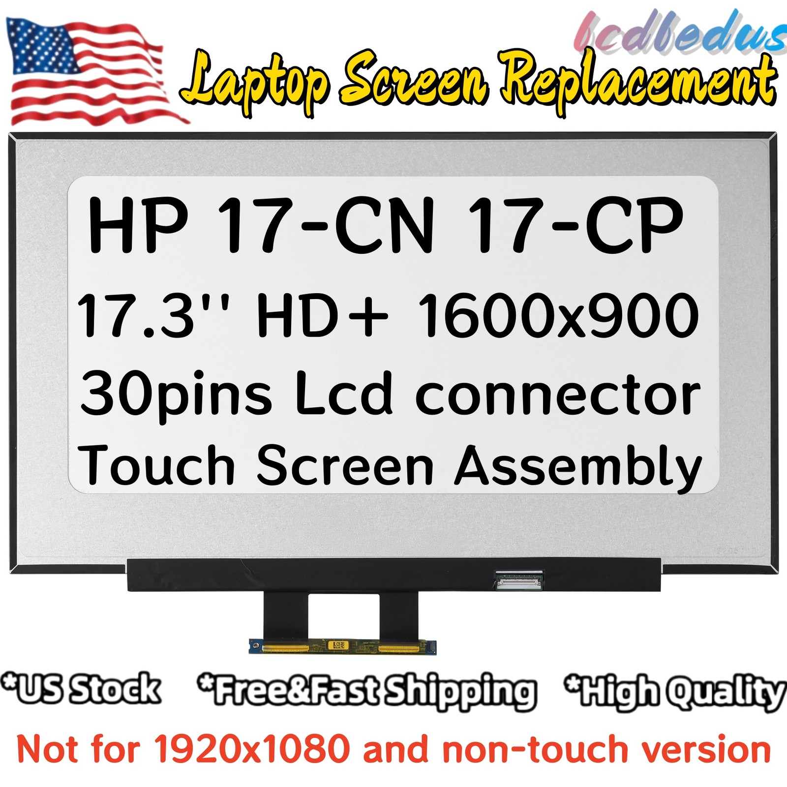 For HP 17Z-CP300 17-CP2035CL 17-CP3045CL 17Z-CP000 Touch Screen HD+ 17.3'' LCD