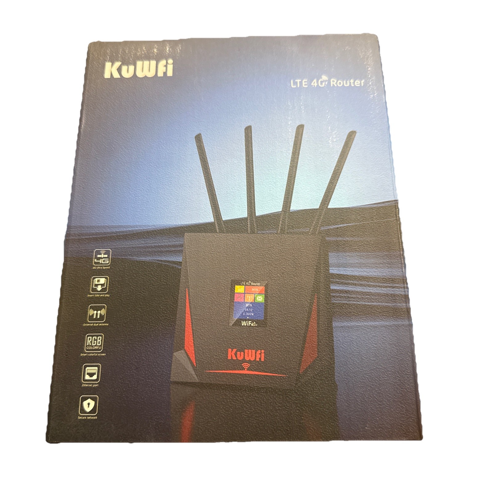 KuWFi 4G Router with SIM Slot ，300Mbps Wireless N (802.11n) LTE router 2.4GHz 4