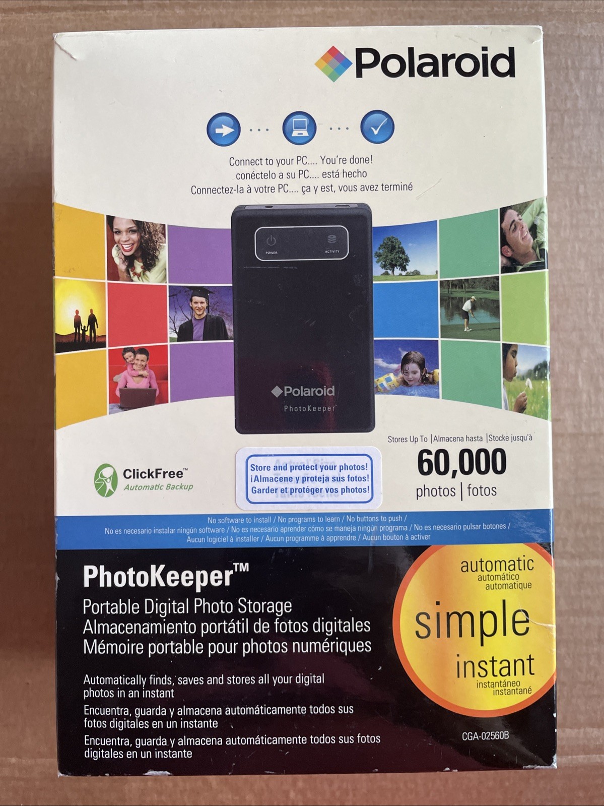 Polaroid PhotoKeeper Digital Storage 60GB - CGA-02560B Open Box