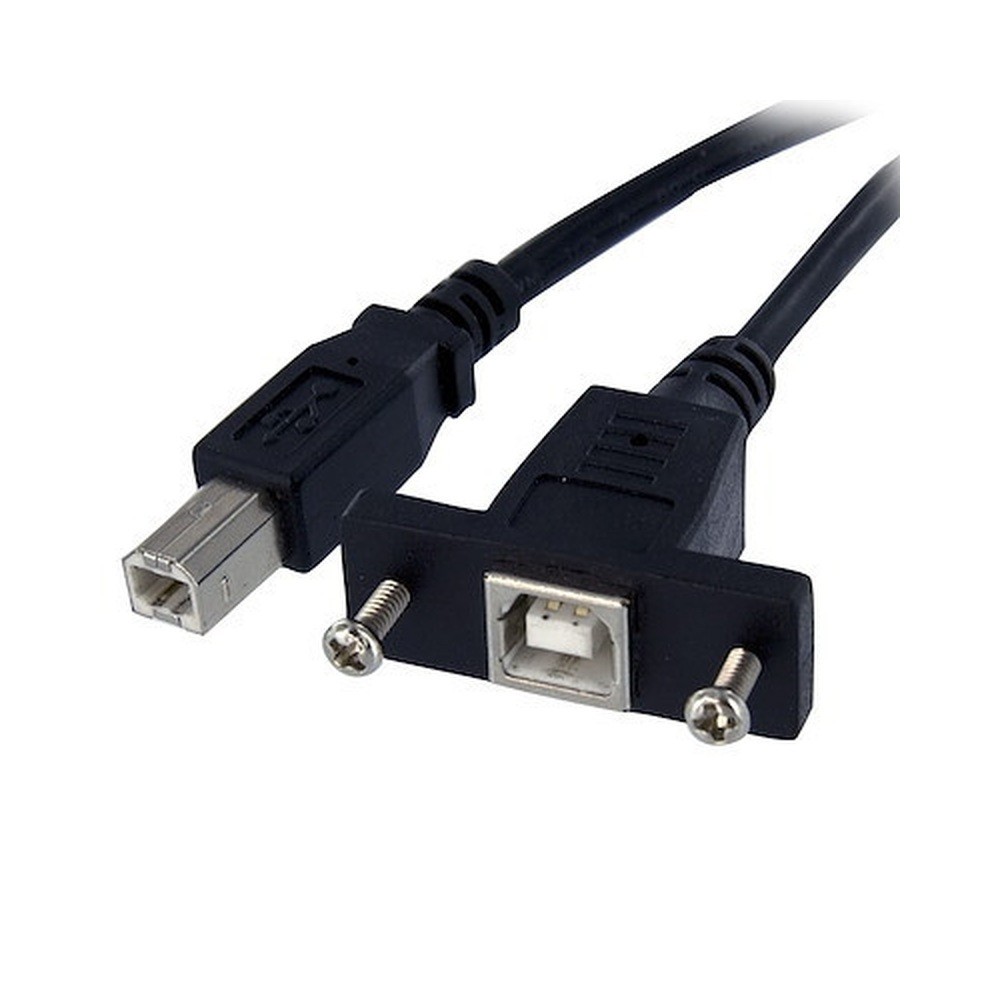 StarTech 3 ft Panel Mount USB Cable B to B - F/M - Cable for Storage Enclosur...