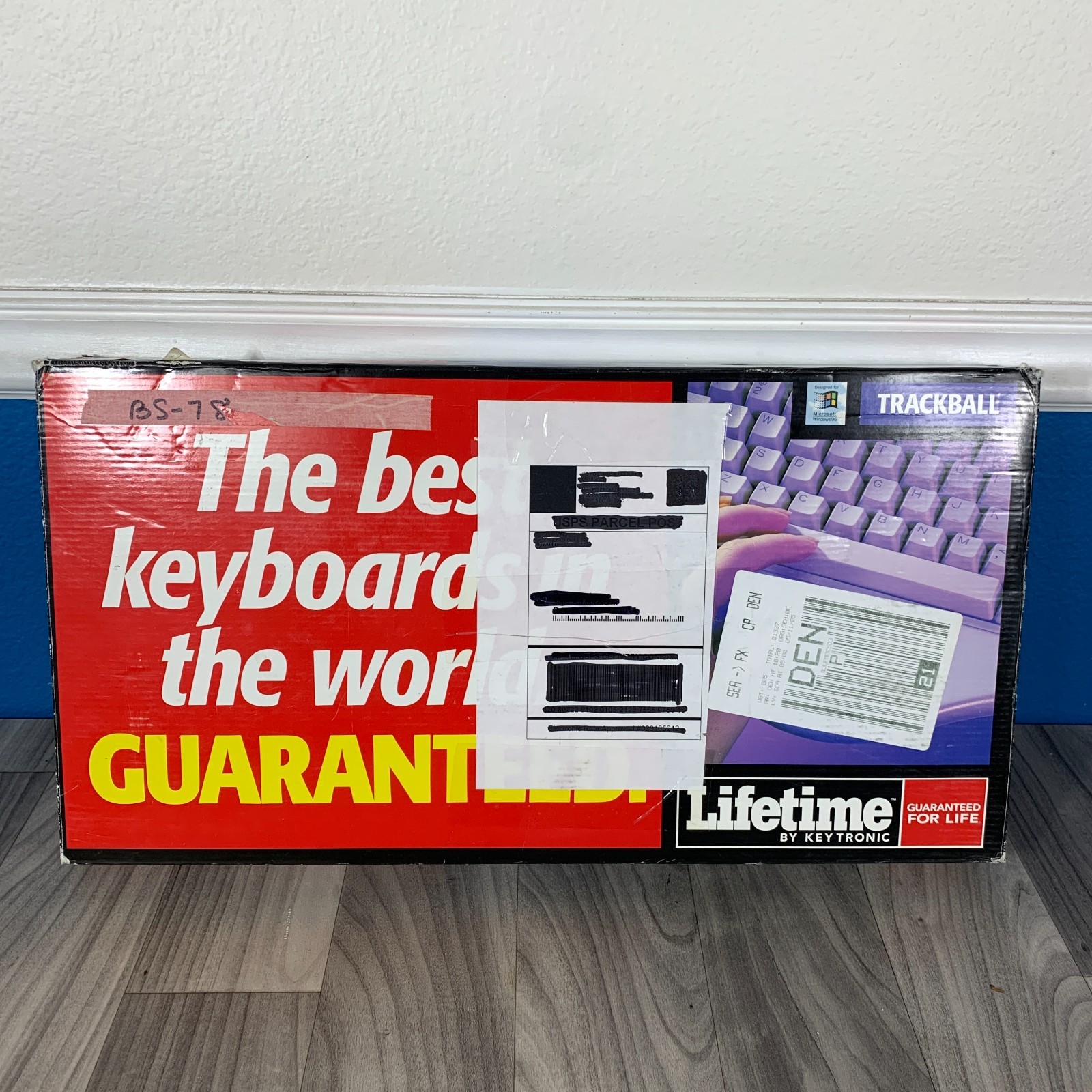 Vintage Keytronic Lifetime Series Keyboard w/ Built In Trackball Retro Computer
