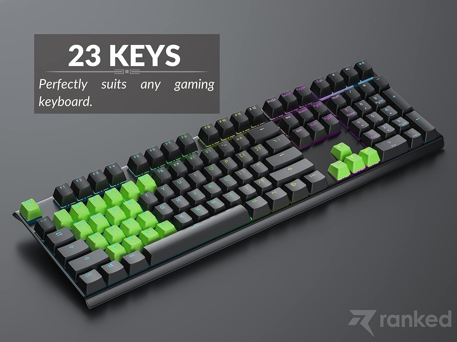 Rubber Keycap Set | Double Shot Translucent | OEM Profile for Mechanical Gami...