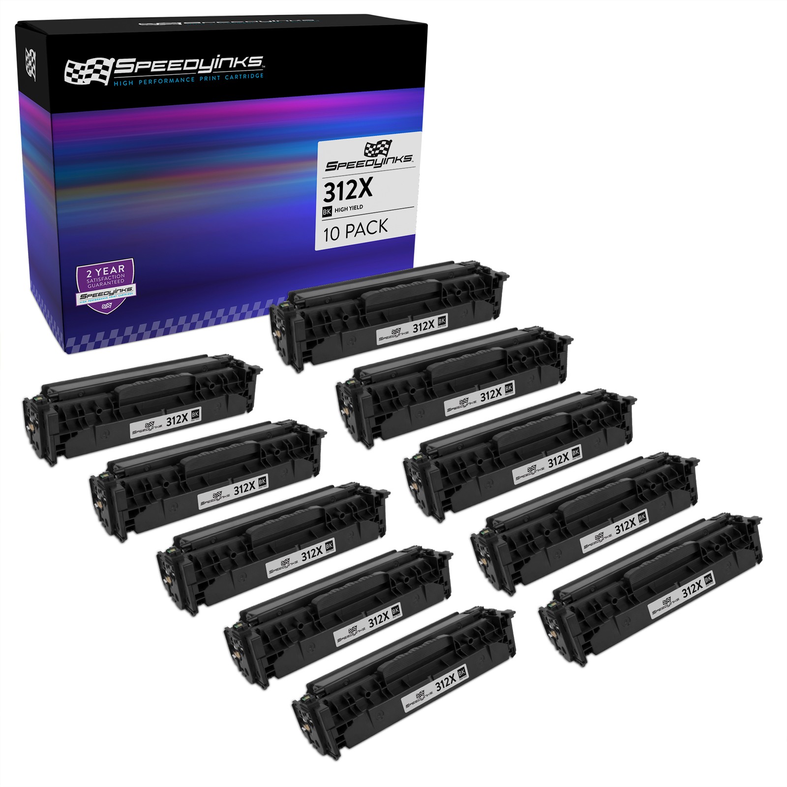 10PK Reman Replacement Laser Toner Cartridge for HP 312X CF380X HY Black