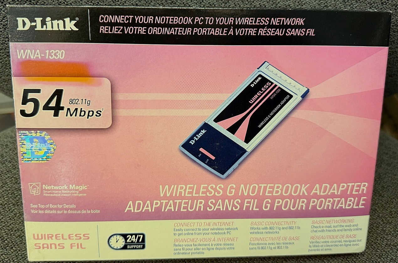 D-LINK WNA-1330 RANGEBOOSTER G NOTEBOOK ADAPTER WIRELESS