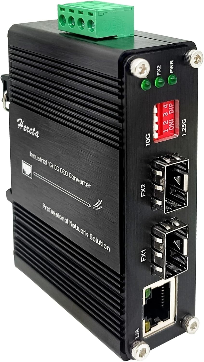Hereta ETH-IMC2402-OEO 10G SFP+ OEO Fiber Media Converter 3R Repeater RJ45 120km
