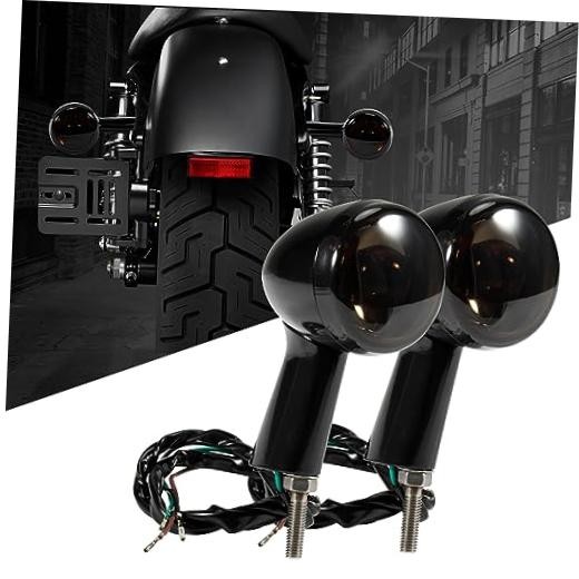 Motorcycle Rear Bullet Turn Signal Indicator Lights Mount Kit with Bracket