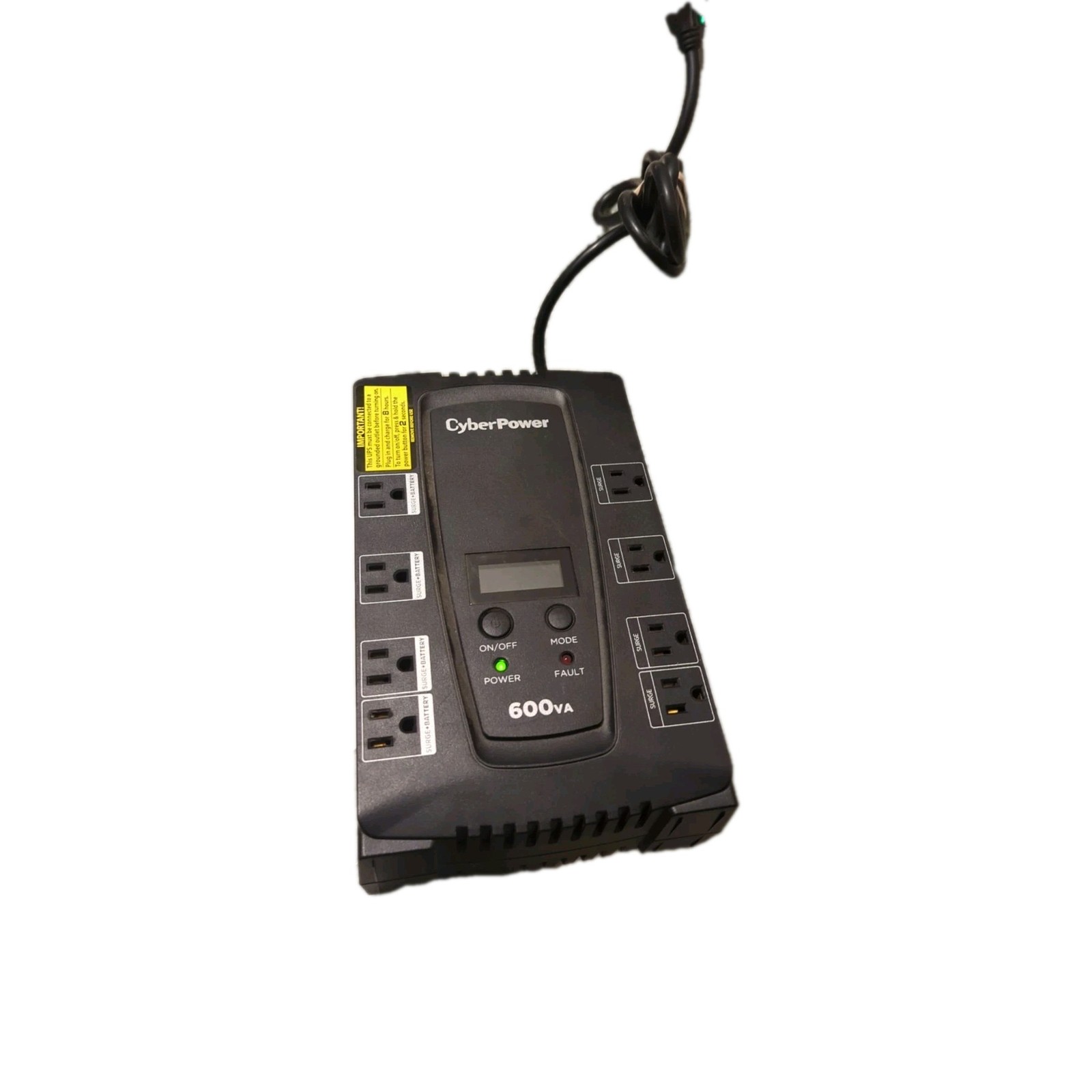 CyberPower CP600LCD 600VA/340W LCD Display Uninterruptible Power Supply UPS