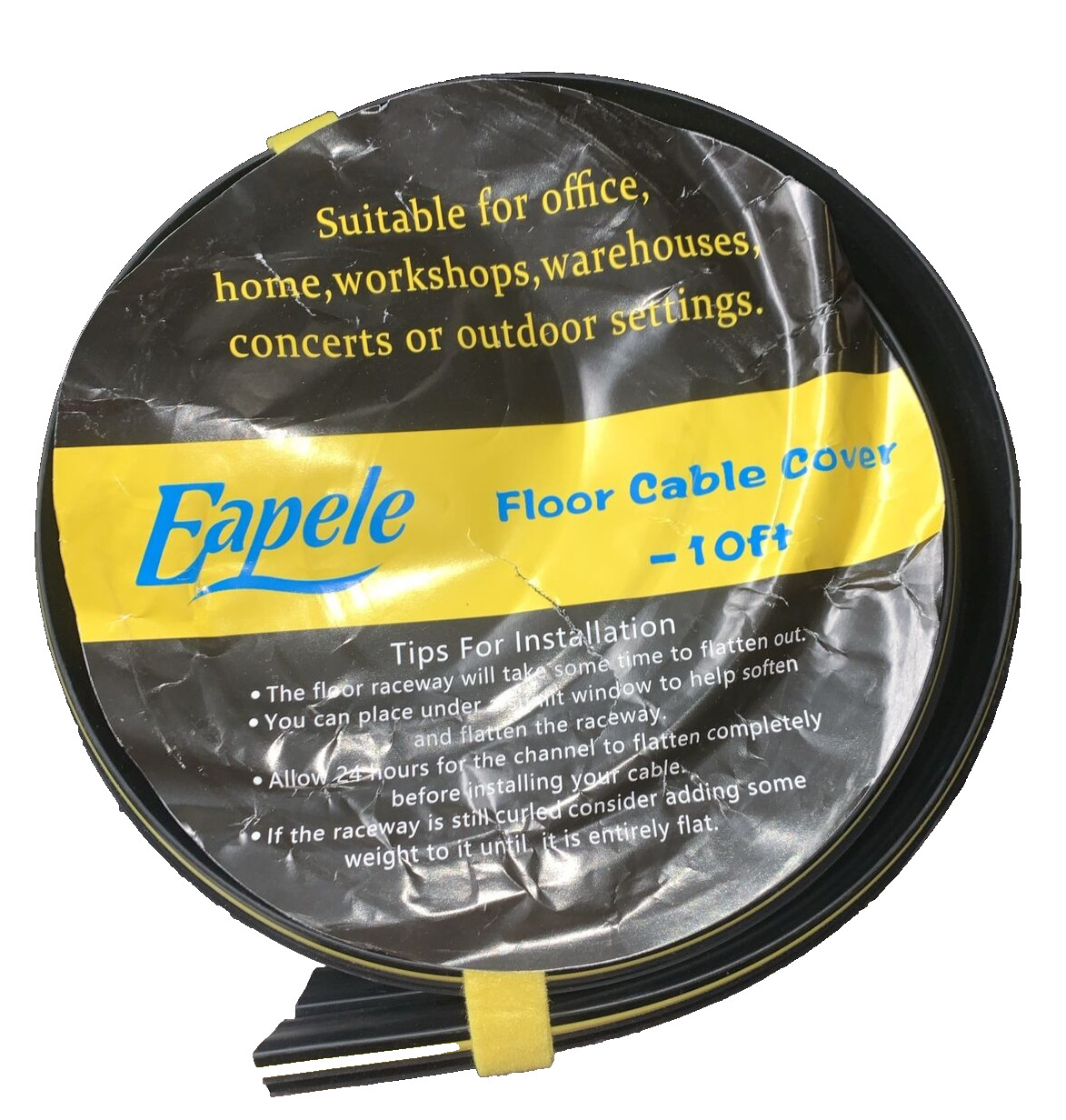Eapele  10ft Cable Protector Cord Cover for Floor