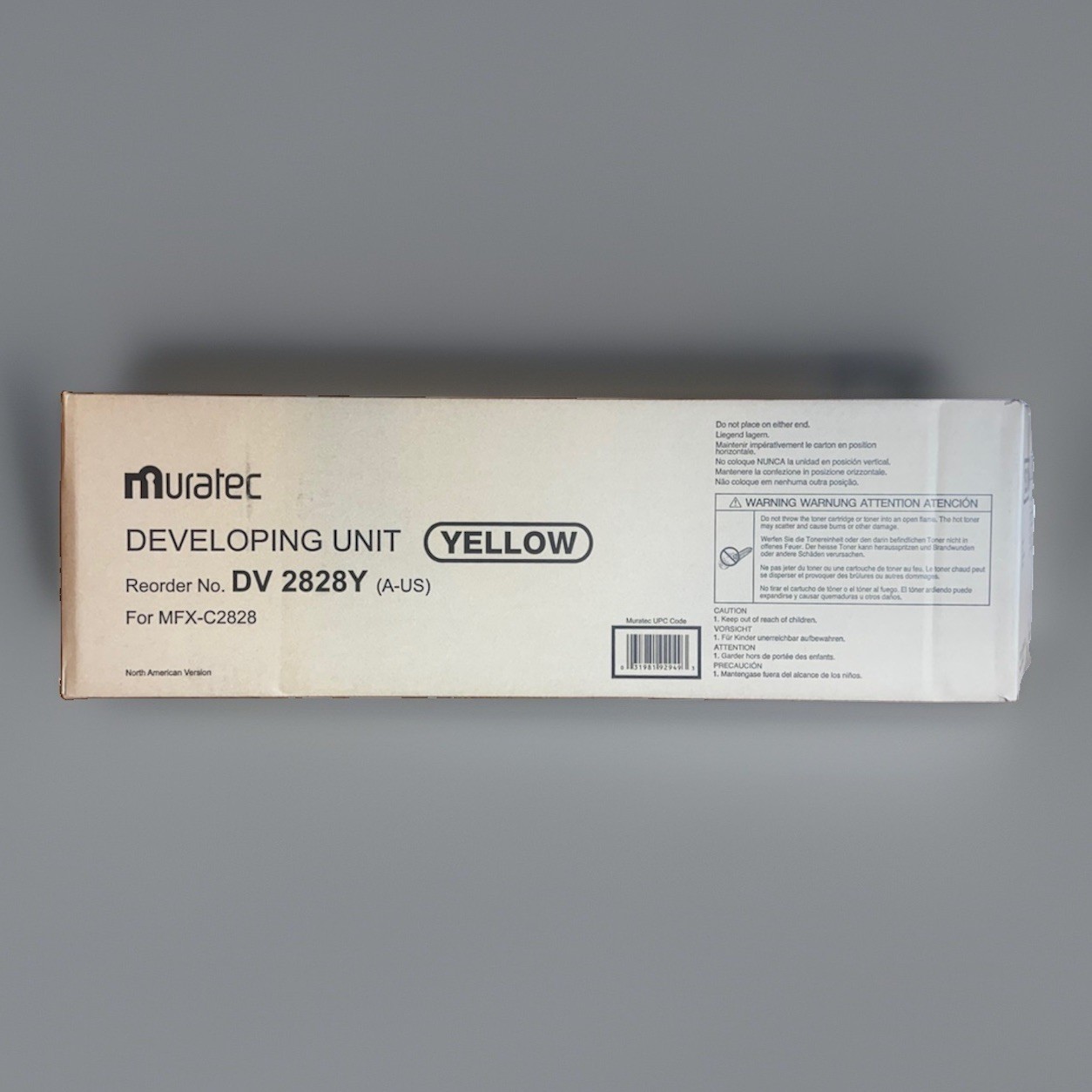 MURATEC DV 2828Y (A-US) YELLOW DEVOLOPING UNIT NORTH AMERICAN VERSION MFX-C2828