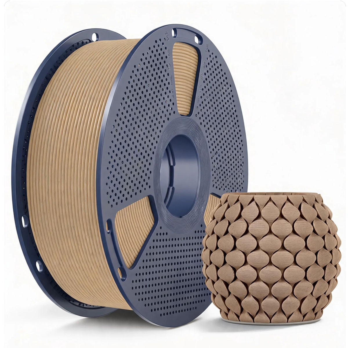 SUNLU Upgraded Wood PLA 3D Printer Filament 1.75mm PLA 1KG,15% real Wood Fiber